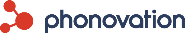 Red and Blue Phonovation Logo
